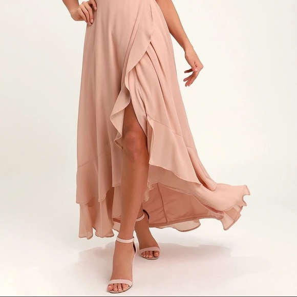 Lulus Blush/Nude Bridesmaids Dress - Picture 2 of 11